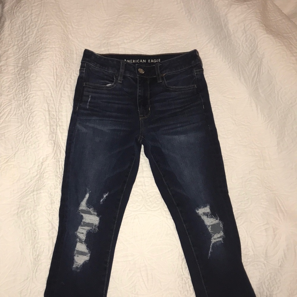 high waisted ae jeans